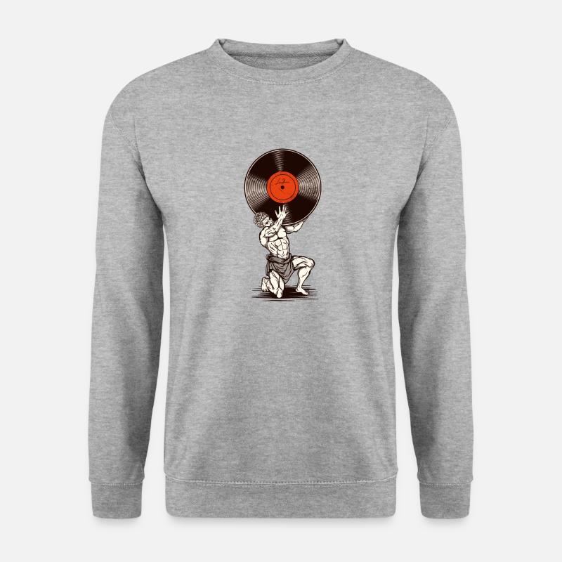 Vinyl-Statue - Unisex Pullover - Weißgrau meliert