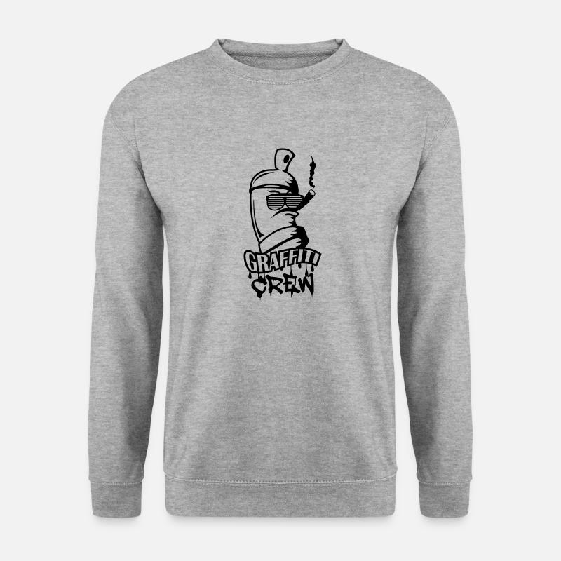 graffiti crew - Unisex Pullover - Weißgrau meliert