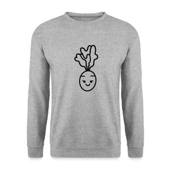 Carotte - Sweat-shirt Unisexe - gris chiné - Devant - Alina (178cm) & Michal (187cm)