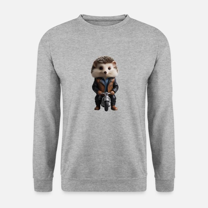 Biker hedgehog - Unisex Sweatshirt - salt & pepper
