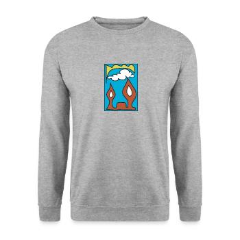 Royaume des merveilles - Sweat-shirt Unisexe - gris chiné - Devant - Alina (178cm) & Michal (187cm)