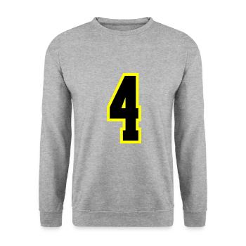Justaucorps à 4 chiffres - Sweat-shirt Unisexe - gris chiné - Devant - Alina (178cm) & Michal (187cm)