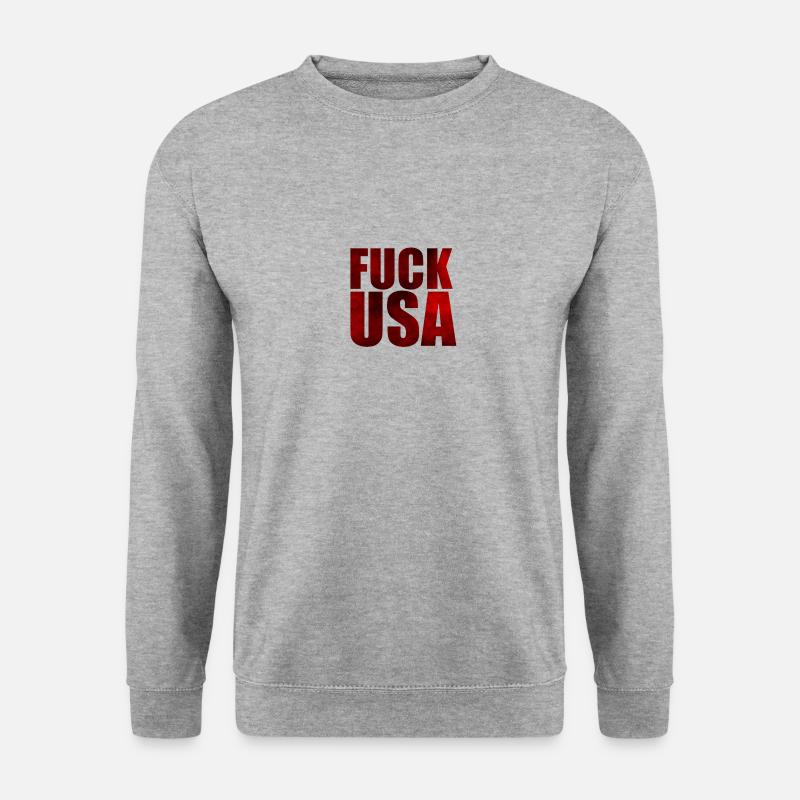 usa - Unisex Pullover - Weißgrau meliert