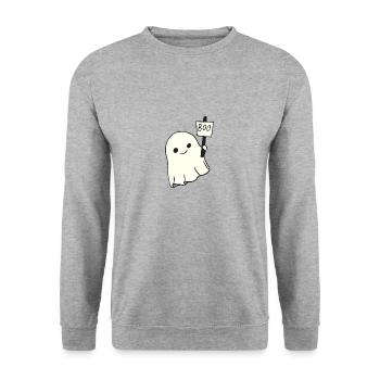 Le fantôme mignon si mignon - Sweat-shirt Unisexe - gris chiné - Devant - Alina (178cm) & Michal (187cm)