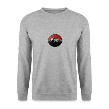 Montagnes suisses - Sweat-shirt Unisexe - gris chiné - Devant - Alina (178cm) & Michal (187cm)
