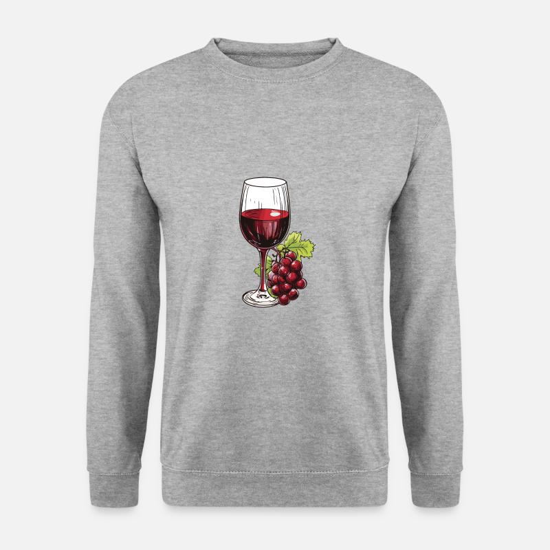 Wine Glass Grapes Wine - Unisex Sweatshirt - salt & pepper
