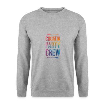 Croatie Dit de l’équipe du parti - Sweat-shirt Unisexe - gris chiné - Devant - Alina (178cm) & Michal (187cm)