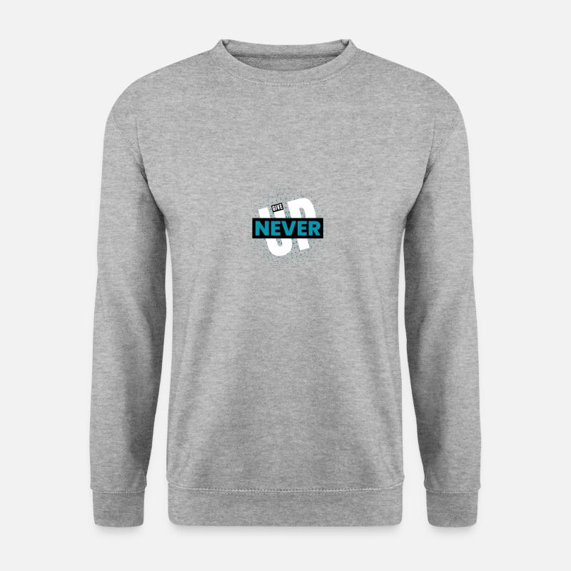 Never! - Unisex Pullover - Weißgrau meliert