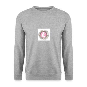 logo3 24 4260 - Sweat-shirt Unisexe - gris chiné - Devant - Alina (178cm) & Michal (187cm)