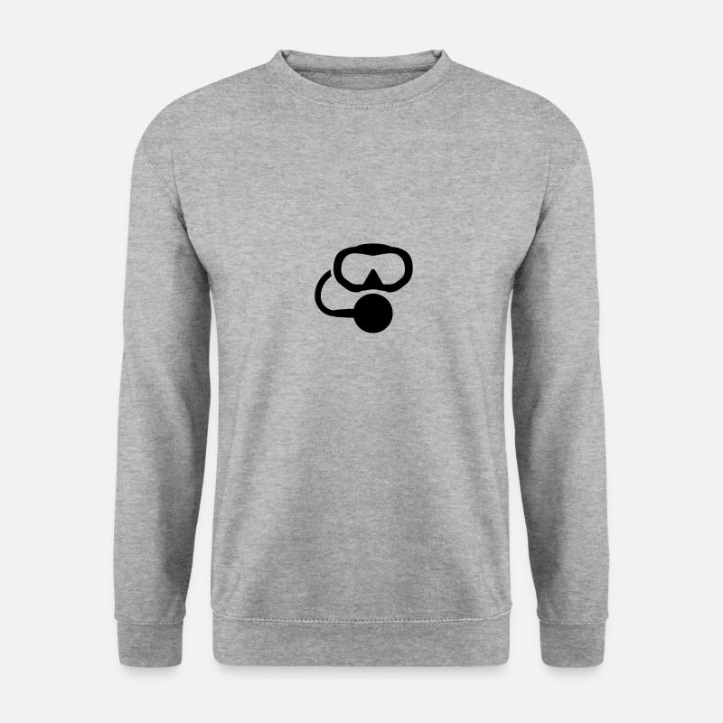 scuba diving logo - Unisex Pullover - Weißgrau meliert
