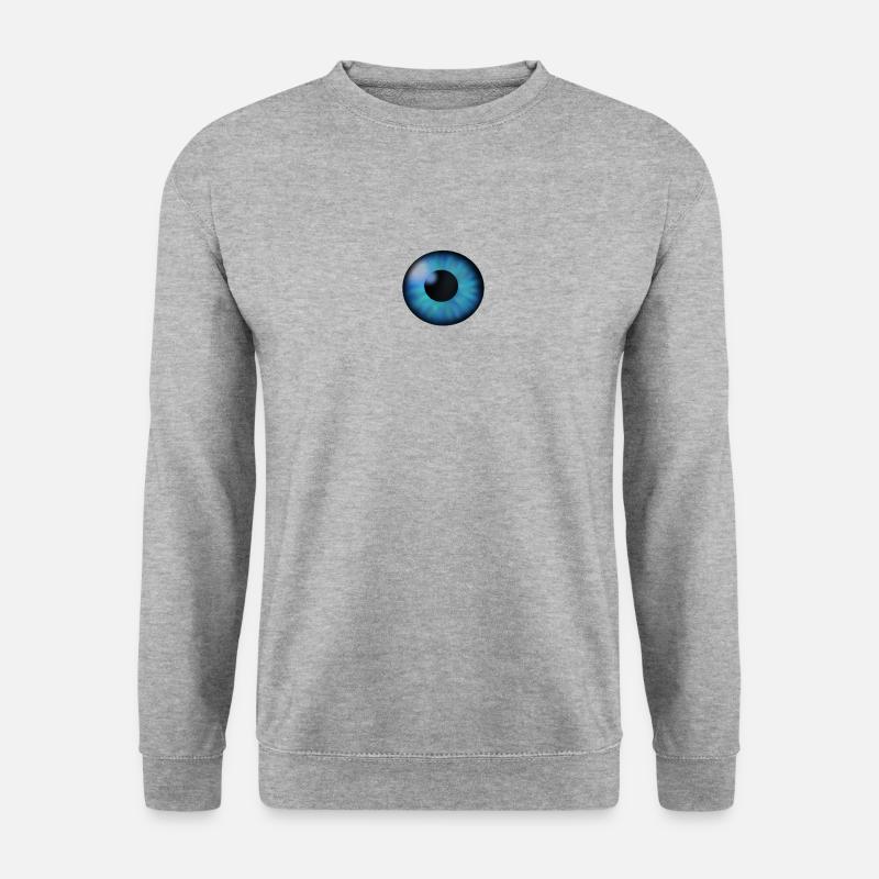 Irisauge der Tiefe - Unisex Pullover - Weißgrau meliert
