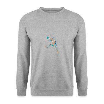 Basket-ball - Sweat-shirt Unisexe - gris chiné - Devant - Alina (178cm) & Michal (187cm)