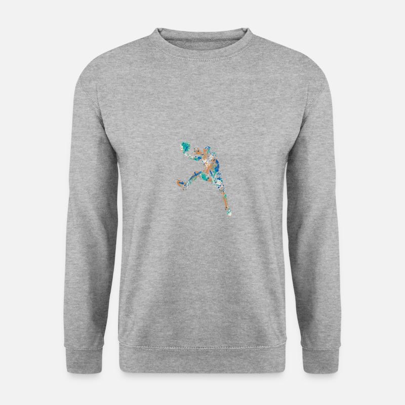 Basketball - Unisex Pullover - Weißgrau meliert