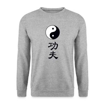 tao kung fu - Unisex Sweatshirt - salt & pepper - Front - Alina (178cm) & Michal (187cm)