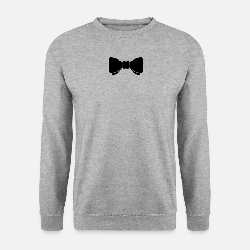 Fliege / bow tie (C, 1c) - Unisex Pullover - Weißgrau meliert