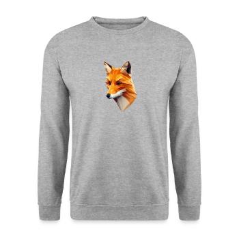 FOX - Unisex Pullover - Weißgrau meliert - Vorne - Alina (178cm) & Michal (187cm)