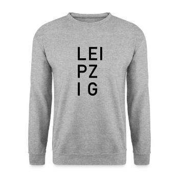 Leipzig - Unisex Pullover - Weißgrau meliert - Vorne - Alina (178cm) & Michal (187cm)