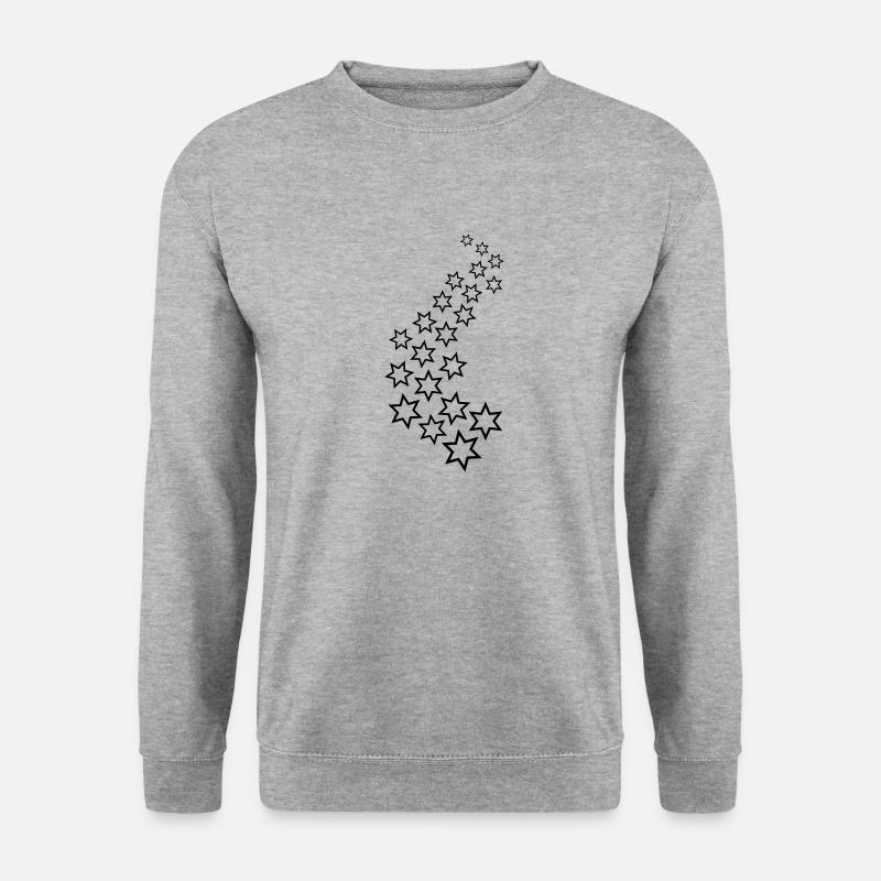 Stars - Christmas - Unisex Pullover - Weißgrau meliert