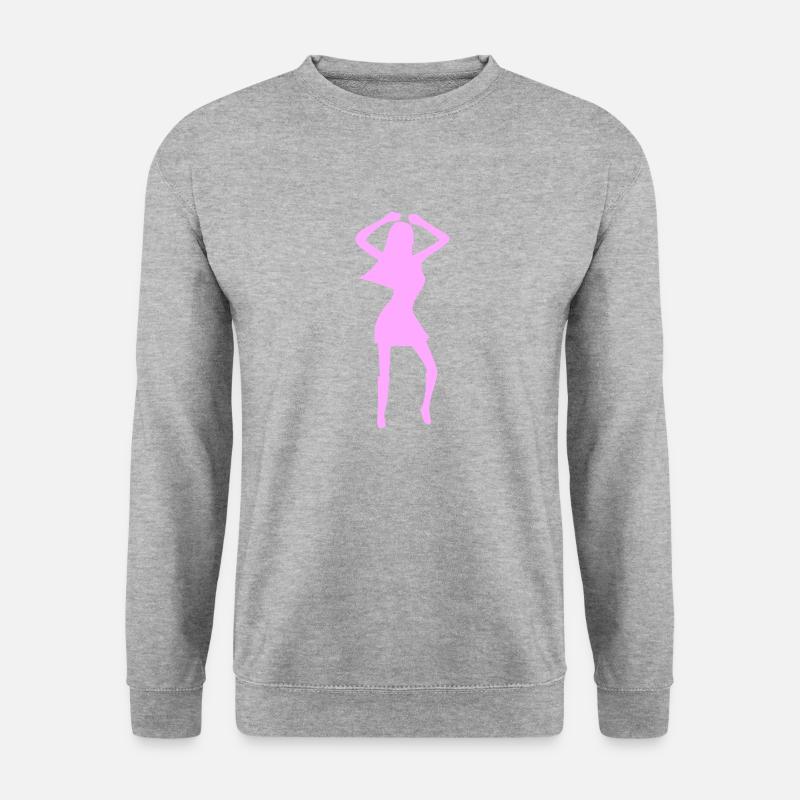 Weiblich rosa party Girl - Unisex Pullover - Weißgrau meliert