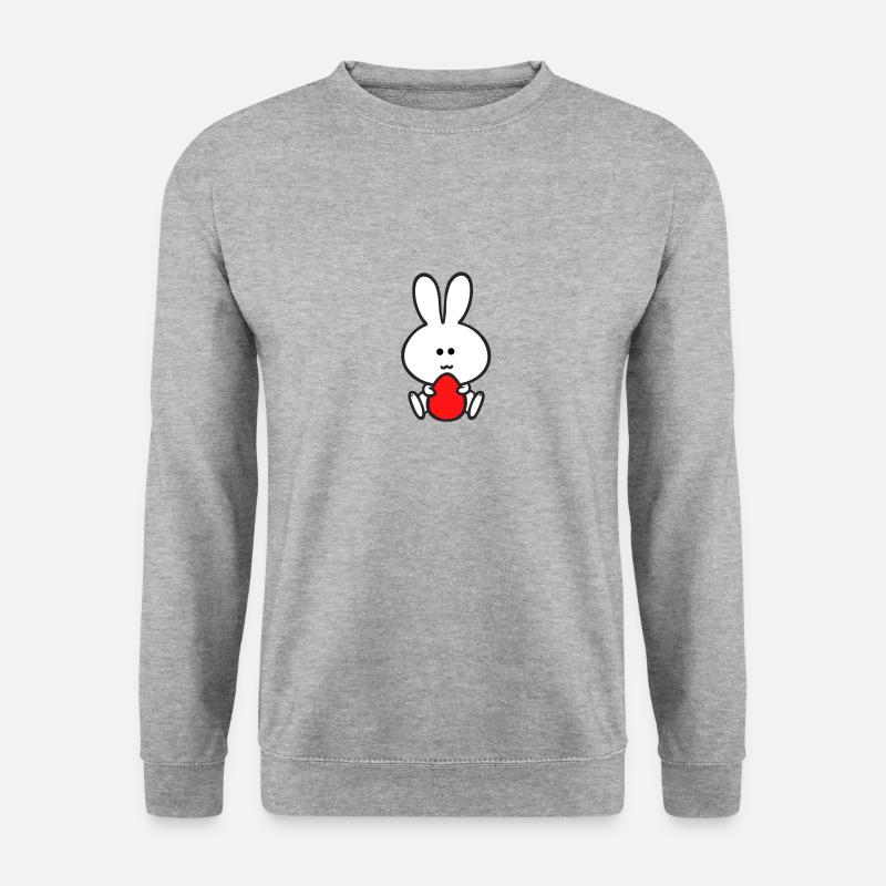 Osterhase Ostereier - Unisex Pullover - Weißgrau meliert
