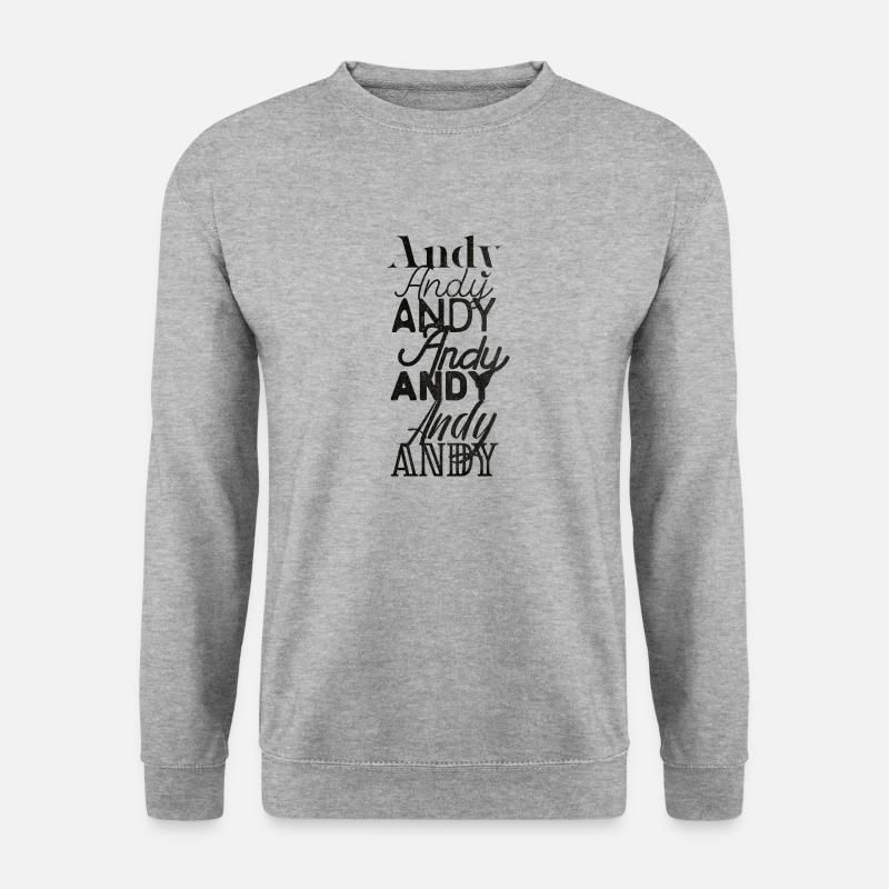 Andy - Unisex Pullover - Weißgrau meliert