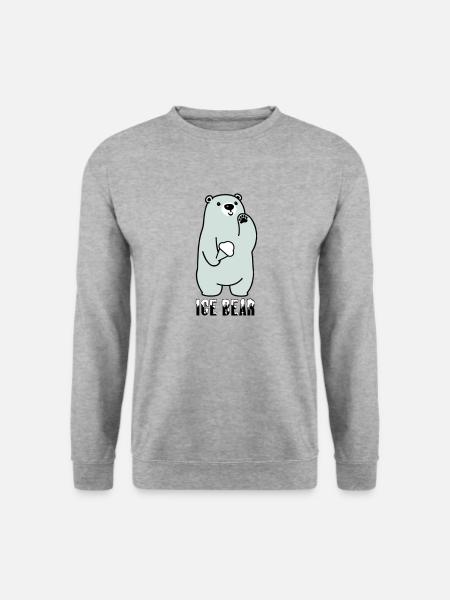 Ice Bear - Unisex Pullover - Weißgrau meliert