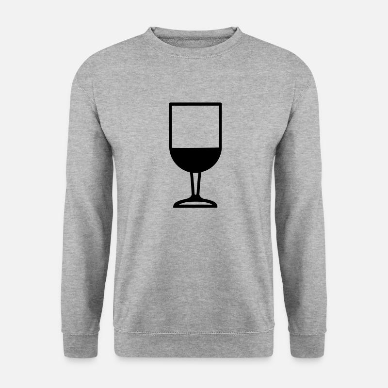 Einfaches Trinkglas - Unisex Pullover - Weißgrau meliert