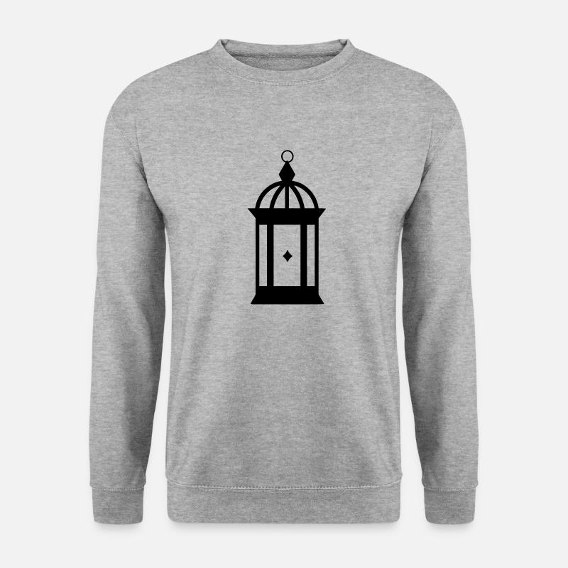 Laterne - Unisex Pullover - Weißgrau meliert
