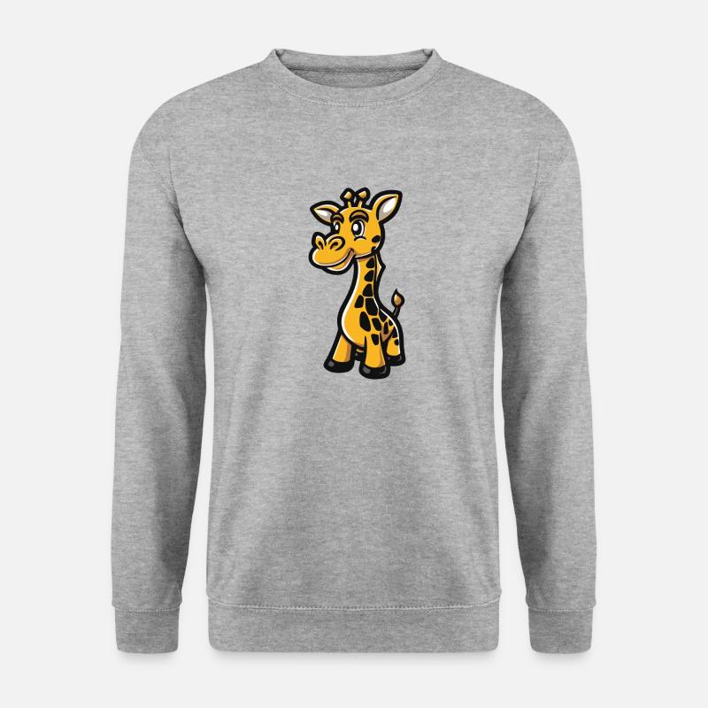 giraffe - Unisex Pullover - Weißgrau meliert