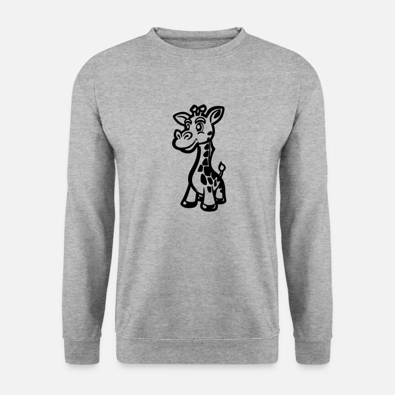 giraffe tier - Unisex Pullover - Weißgrau meliert