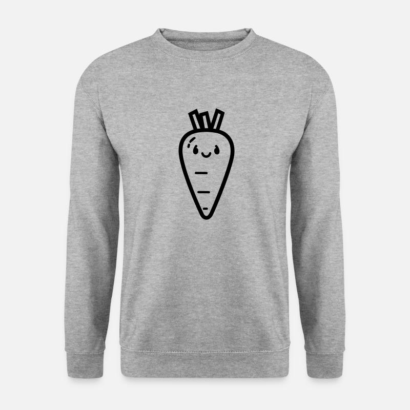 Karotte - Unisex Pullover - Weißgrau meliert