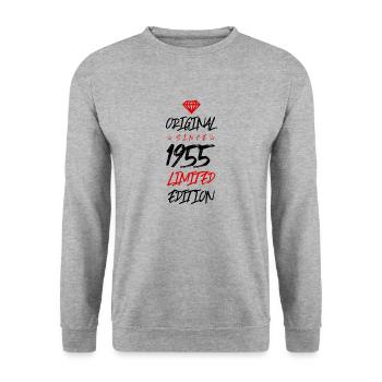 1955 limited edition - Unisex Pullover - Weißgrau meliert - Vorne - Alina (178cm) & Michal (187cm)