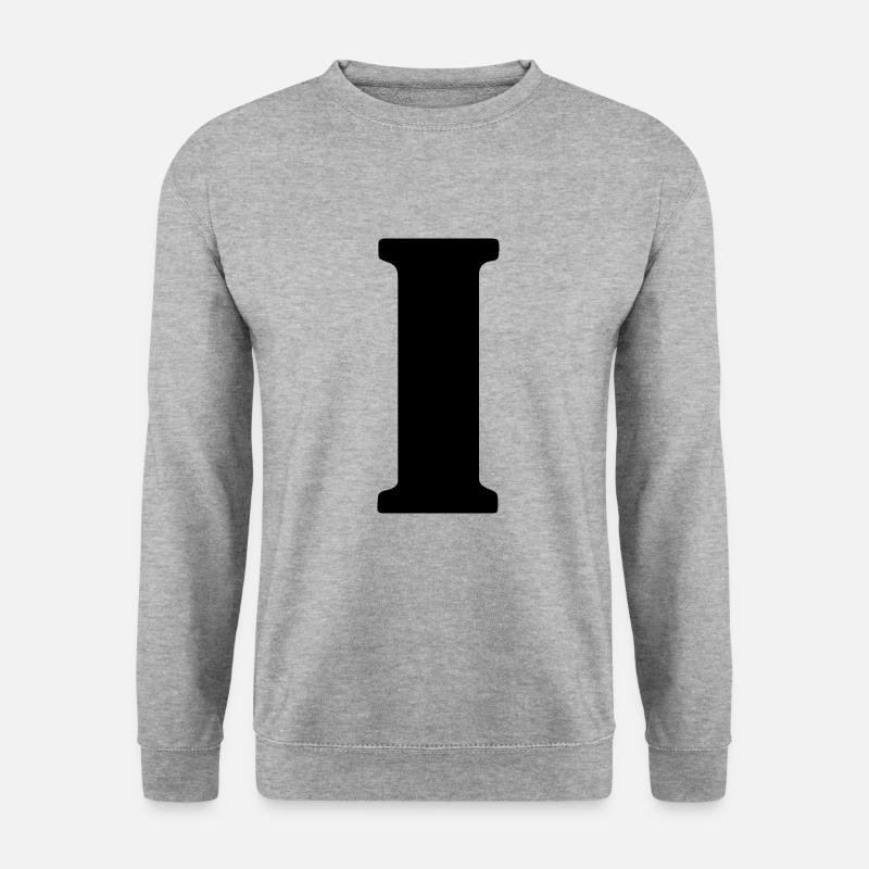 I - Unisex Pullover - Weißgrau meliert