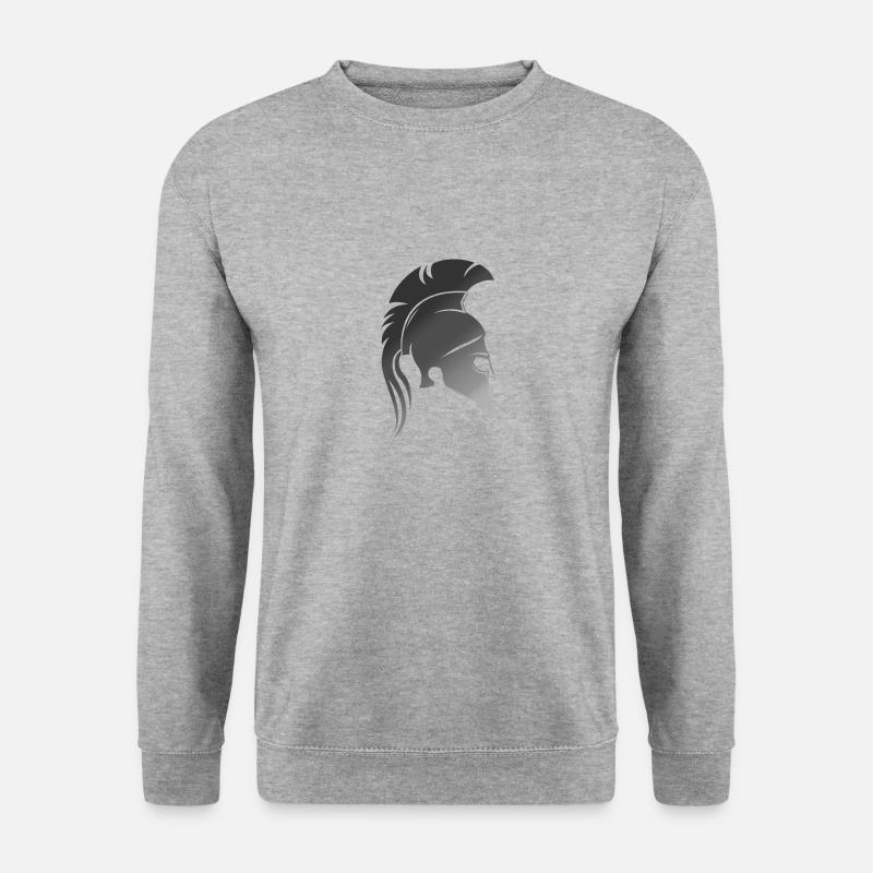 Sparta Design, dark - Unisex Pullover - Weißgrau meliert