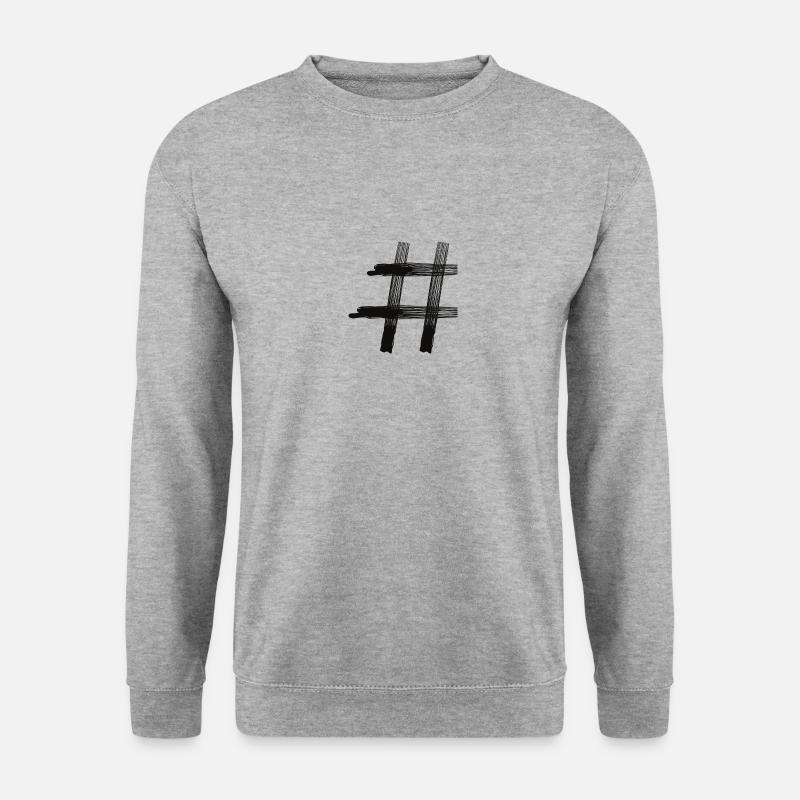 Hashtag - Unisex Pullover - Weißgrau meliert
