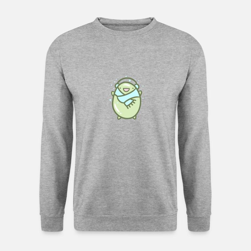 Süße Winterbohne - Unisex Pullover - Weißgrau meliert