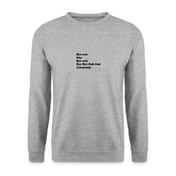 chanson - Sweat-shirt Unisexe - gris chiné - Devant - Alina (178cm) & Michal (187cm)