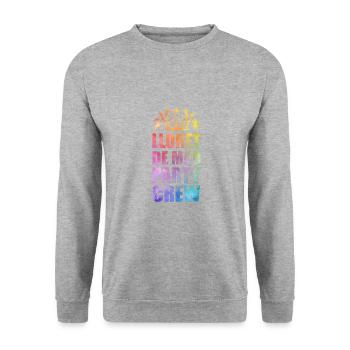 Lloret De Mar Party Crew Dire - Sweat-shirt Unisexe - gris chiné - Devant - Alina (178cm) & Michal (187cm)