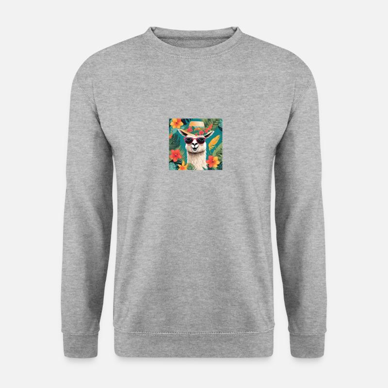 Lamer T-shirt/Pullover - Unisex Pullover - Weißgrau meliert