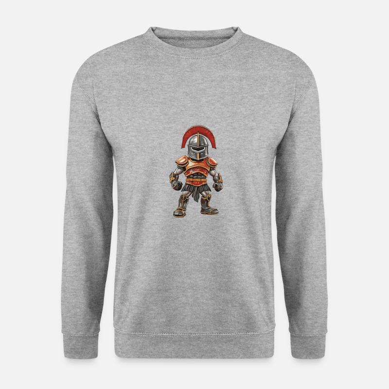 Spartaner Gladiator - Unisex Pullover - Weißgrau meliert