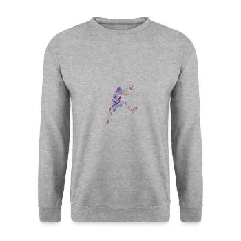 Basket-ball - Sweat-shirt Unisexe - gris chiné - Devant - Alina (178cm) & Michal (187cm)