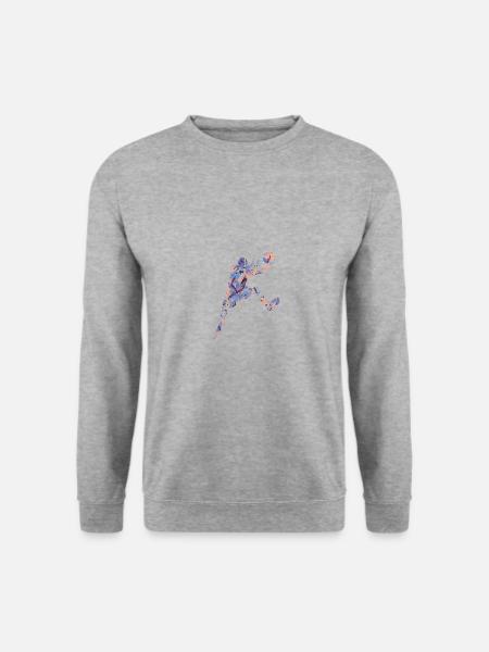 Basketball - Unisex Pullover - Weißgrau meliert