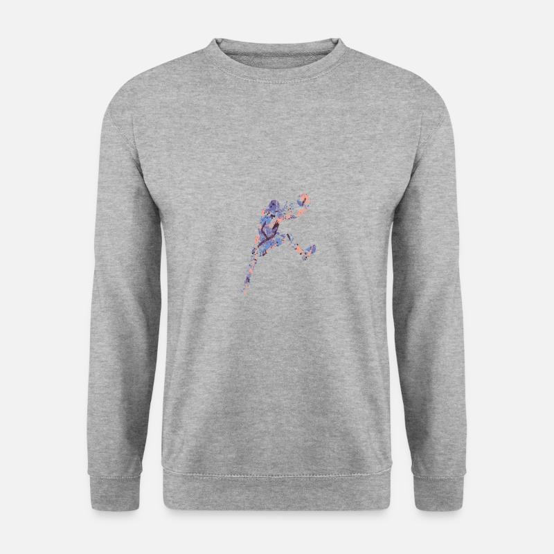 Basketball - Unisex Pullover - Weißgrau meliert