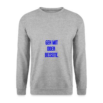 Walk with or aside - Unisex Sweatshirt - salt & pepper - Front - Alina (178cm) & Michal (187cm)