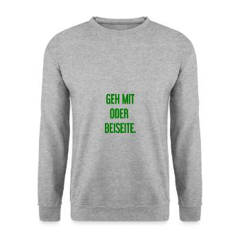 Walk with or aside - Unisex Sweatshirt - salt & pepper - Front - Alina (178cm) & Michal (187cm)