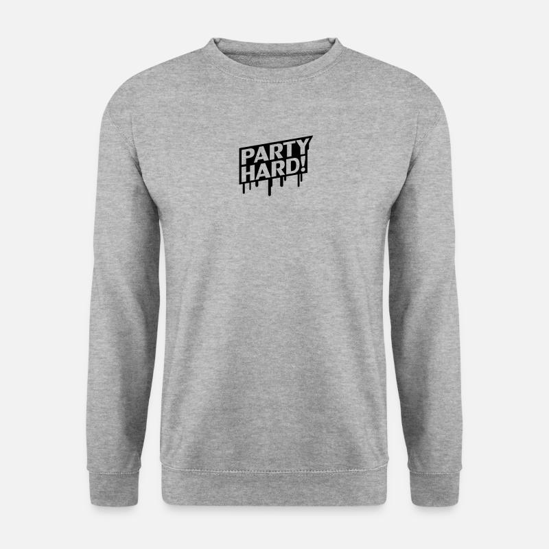Party Hard Graffiti - Unisex Pullover - Weißgrau meliert