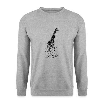 Résumé de girafe - Sweat-shirt Unisexe - gris chiné - Devant - Alina (178cm) & Michal (187cm)