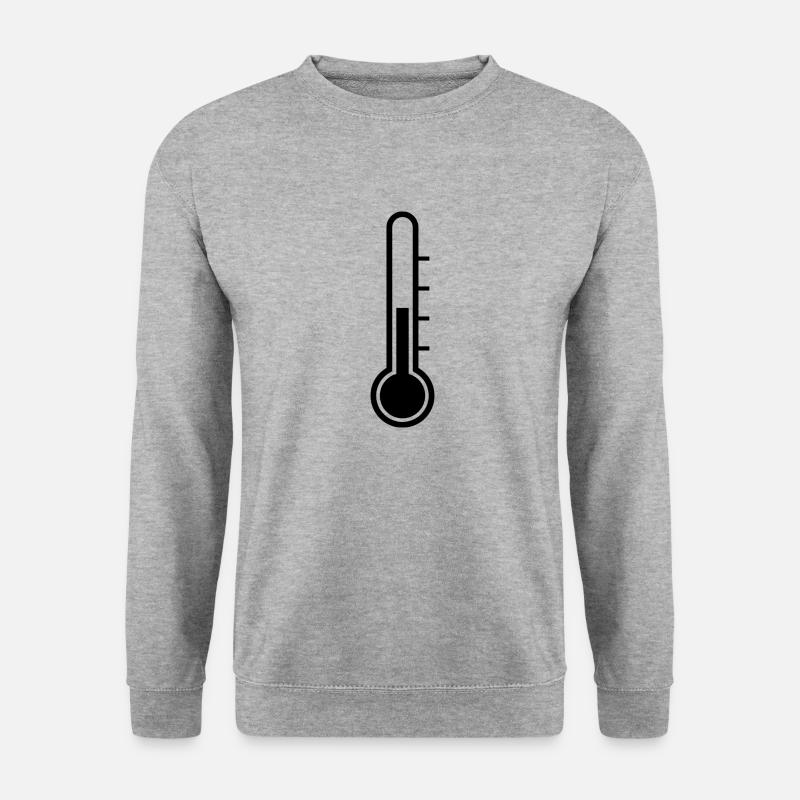 Thermometer - Unisex Pullover - Weißgrau meliert