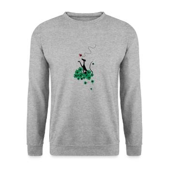 porte-bonheur - Sweat-shirt Unisexe - gris chiné - Devant - Alina (178cm) & Michal (187cm)