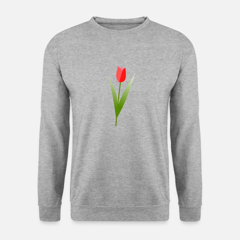 Tulpe - Unisex Pullover - Weißgrau meliert
